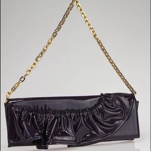 VALENTINO Ruffle Clutch/Shoulder bag 🔥Black